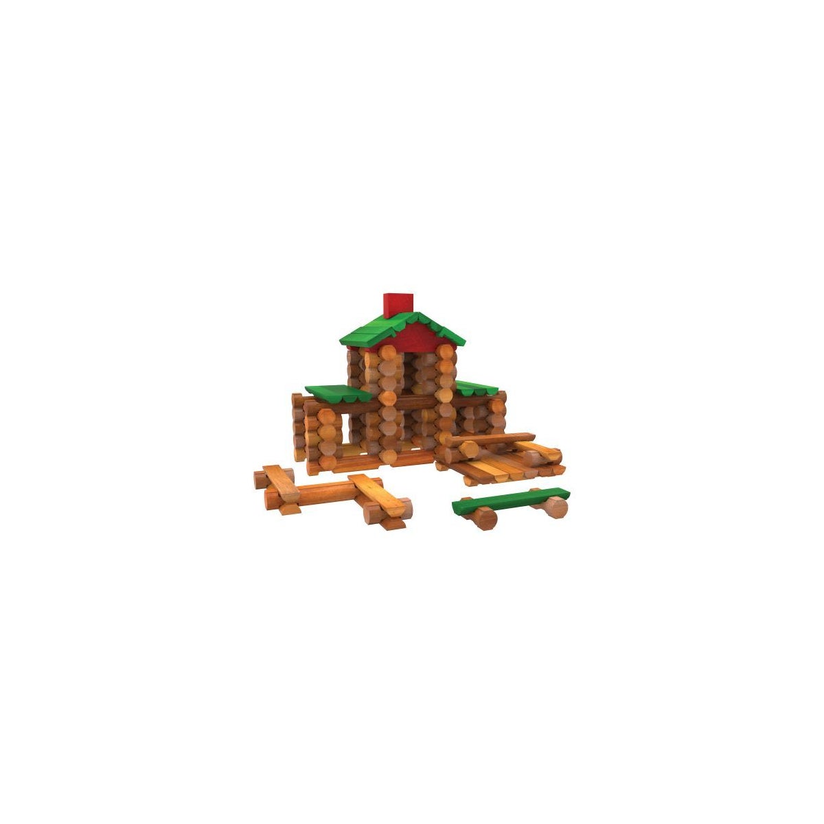 LINCOLN LOGS - 117PC CLASSIC MEETING HOUSE (1) ENG